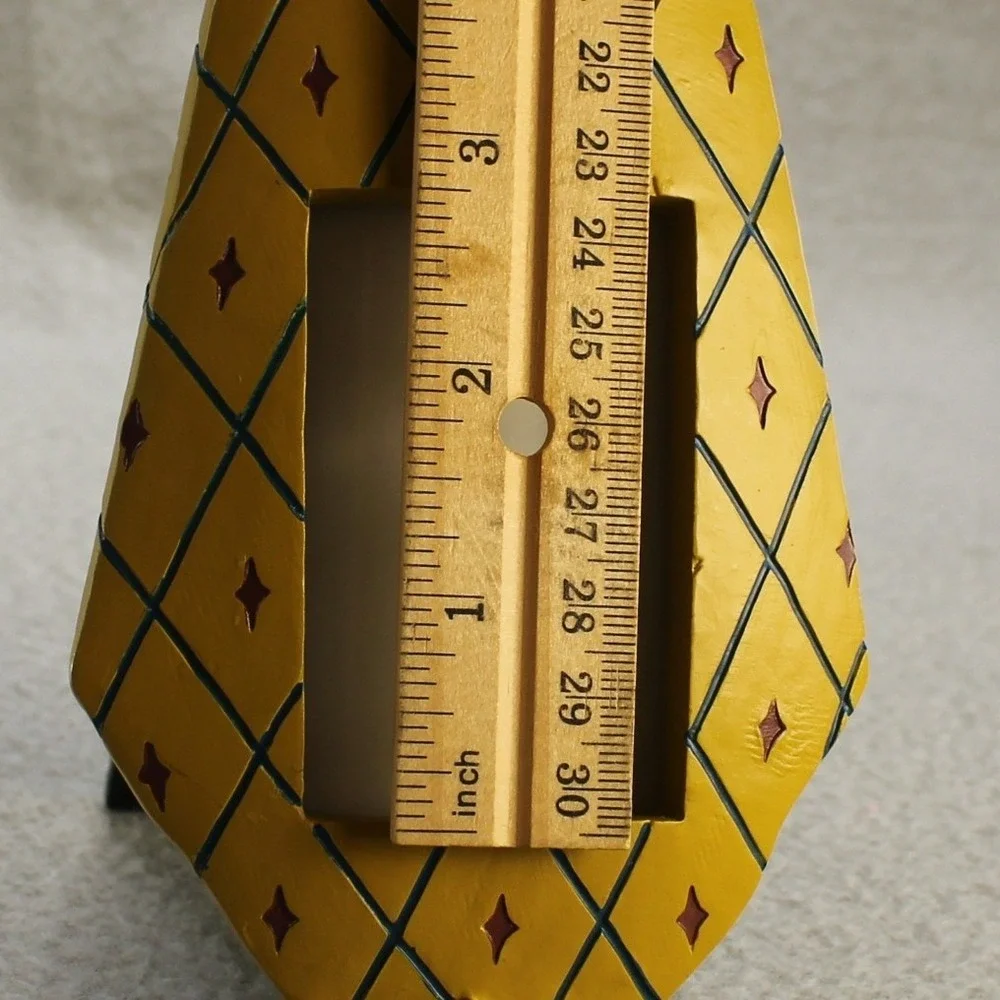 Kohls Necktie Picture Frame Mens Yellow Good Hand Painted Argyle 2-Opening